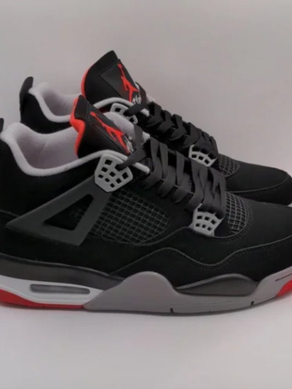 New Nike Air Jordan 4 Retro Bred 2019 Sneakers Black Fire Red